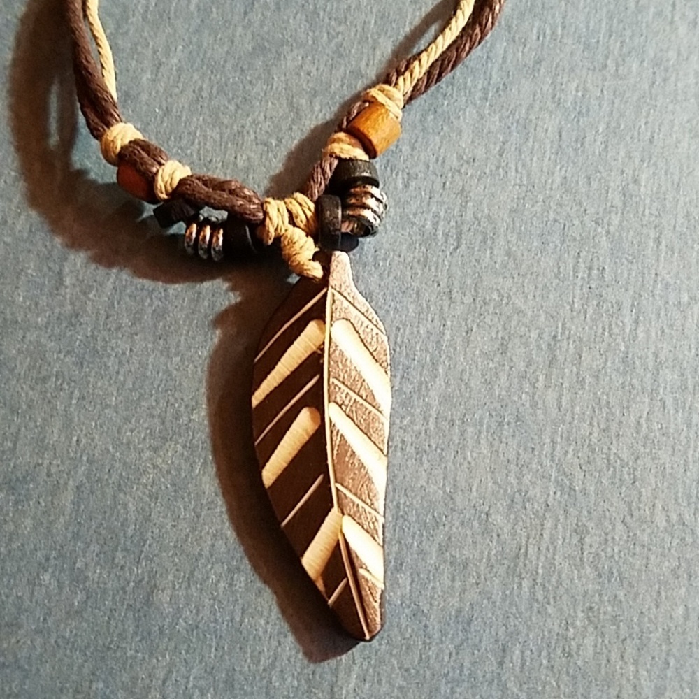 Natural Beaded Adjustable Necklace Handmade - Picture 2 of 2